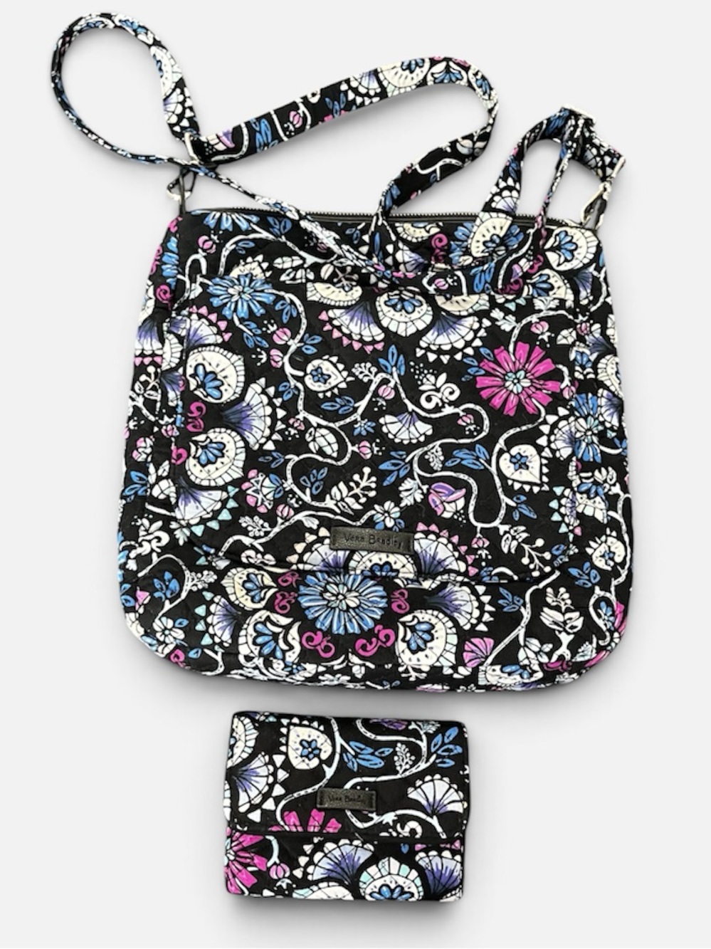 VB Bundle = Messenger Bag + small Tri-Fold wallet in Winter Bramble